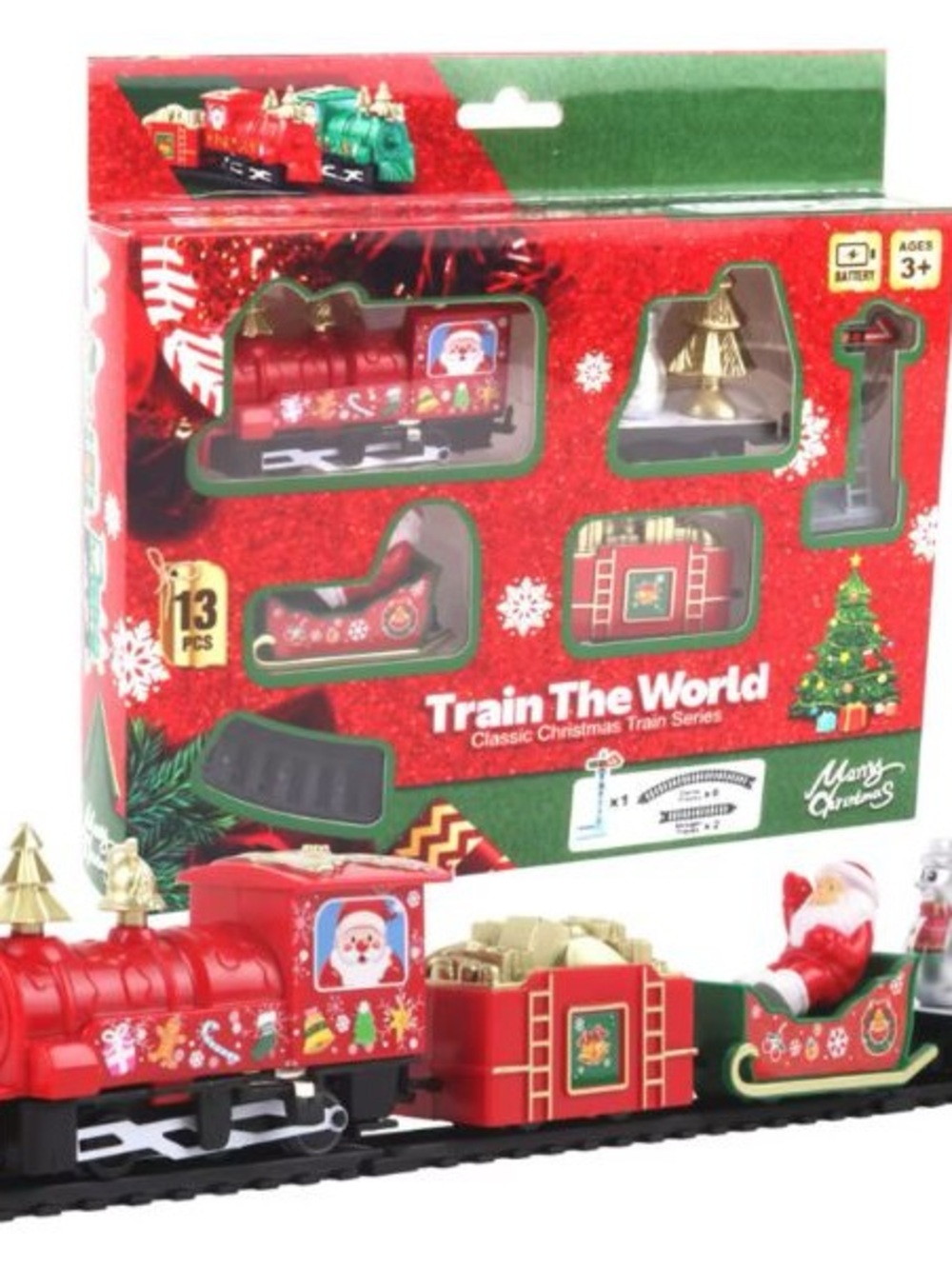 Classic Christmas Kids Train Set - Red